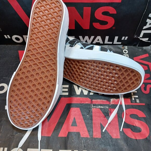 Vans Men's 5.5/Women's 7 Mosaic Black Blue White Checkerboard Canvas VN0A54F19M1 - Picture 7 of 12